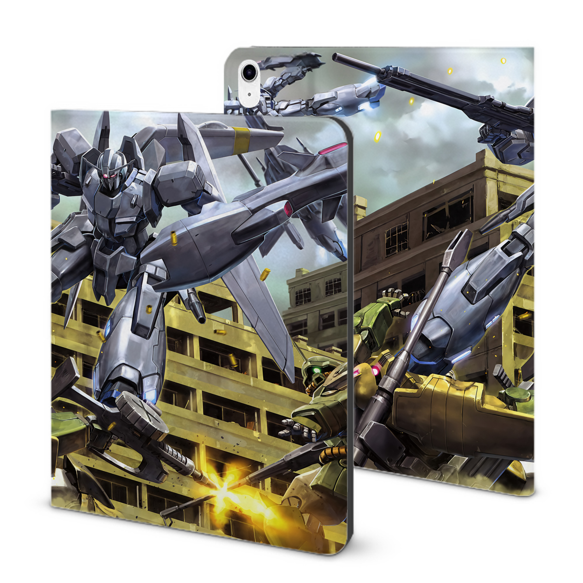 （画像用） 機動戦士ガンダム Mobile Suit Gundam IPad ケース ブック型 PUレザー TPU 耐衝撃 軽量 薄型 ペン収納なし 全面保護 IPad 各モデル対応